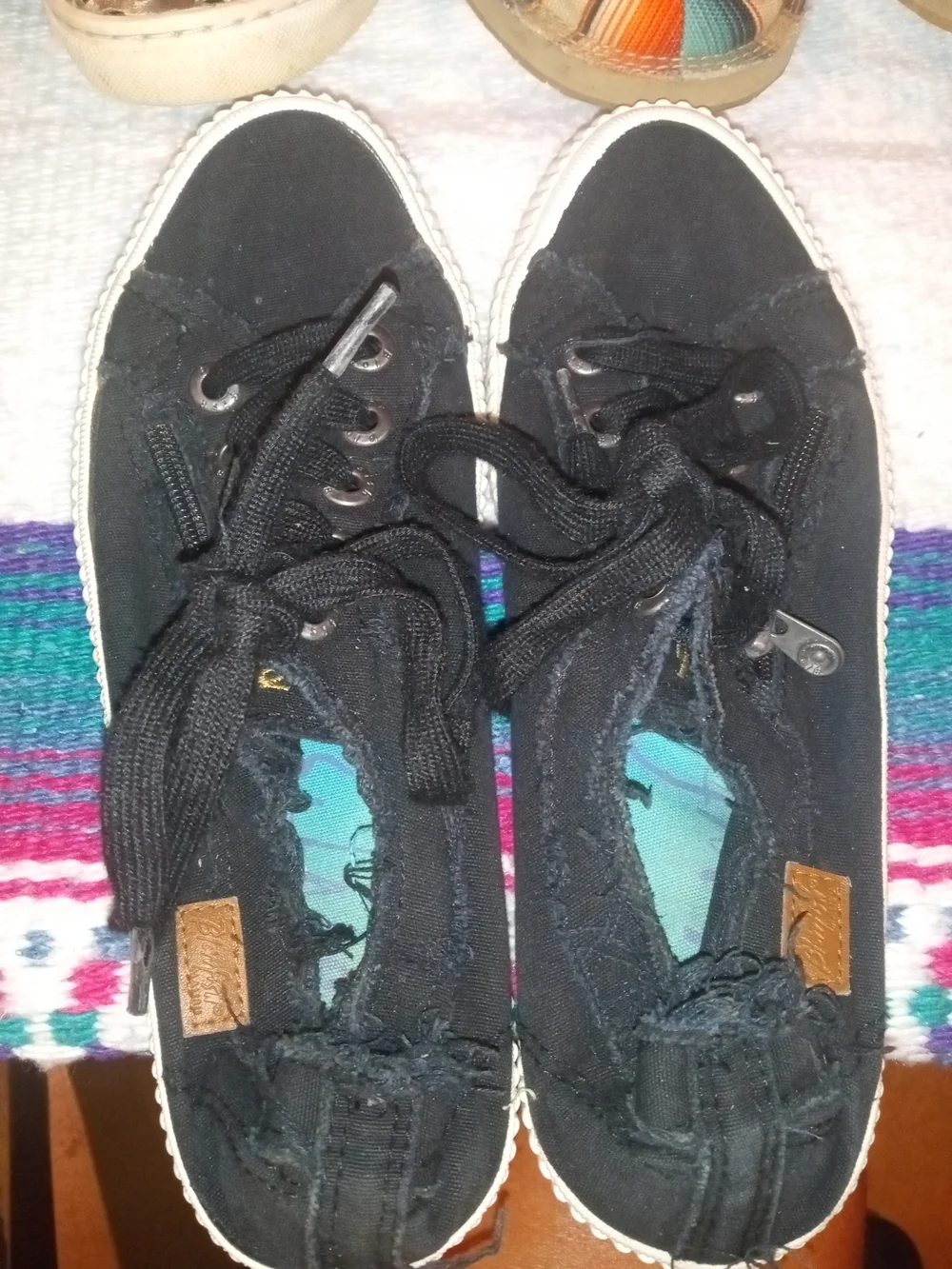 Blowfish Black Canvas Lace-Up Sneakers